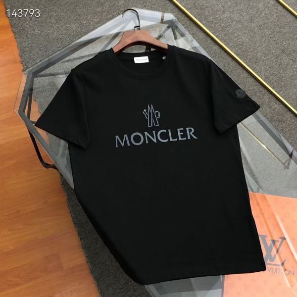 Moncler蒙口2024新款logo硅膠印花短袖T恤 