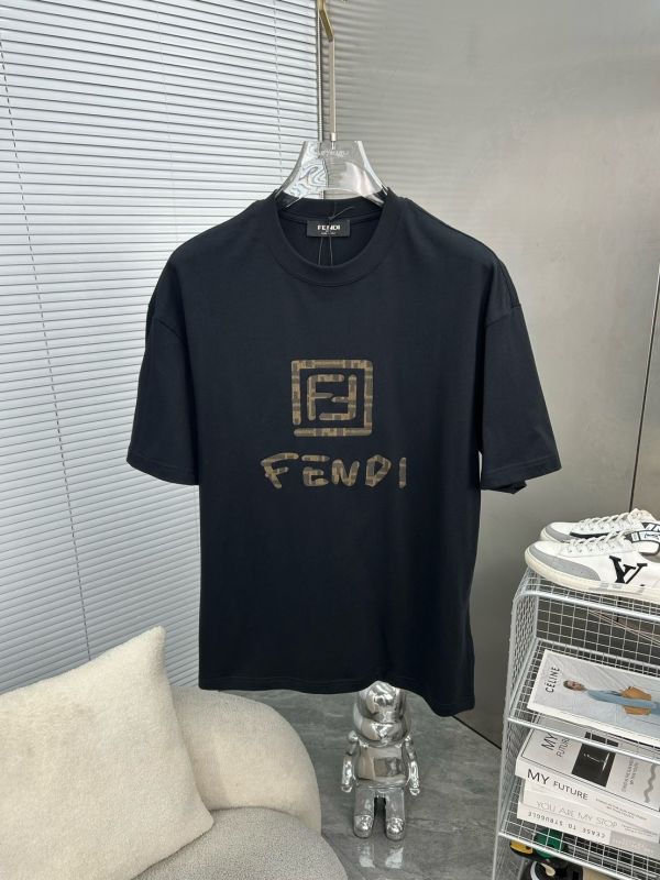 FENDI芬迪春夏新款高克重重磅圓領短袖 