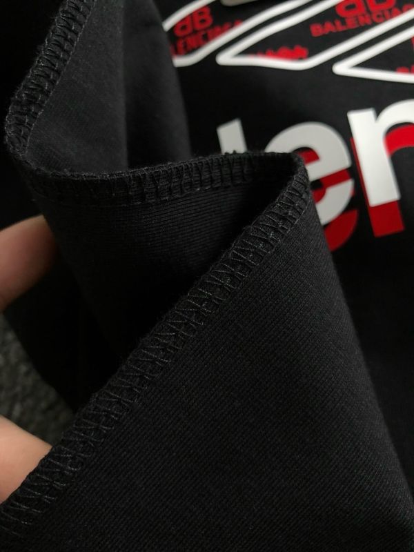 頂級黑色頂級膠印字母重磅短袖 