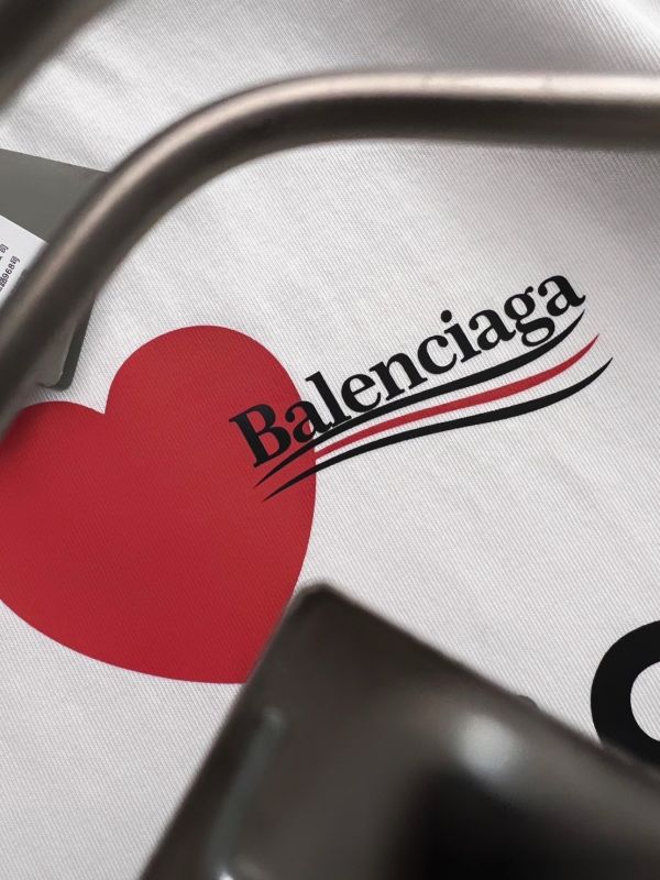 Bal*、 2025春夏新款男女同款短袖T恤 