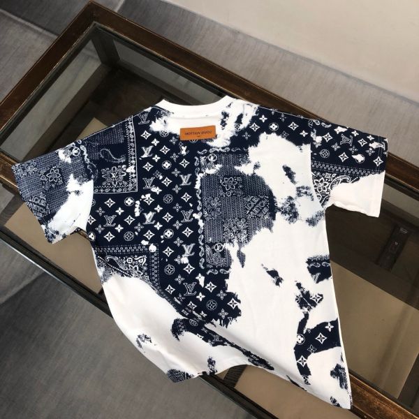 圓領短袖滿版染印花休閒T恤 