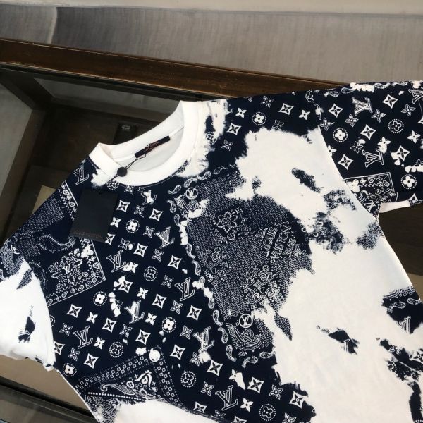 圓領短袖滿版染印花休閒T恤 