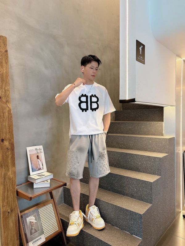 LV  三標齊全 2025夏季新款男士休閒短褲 