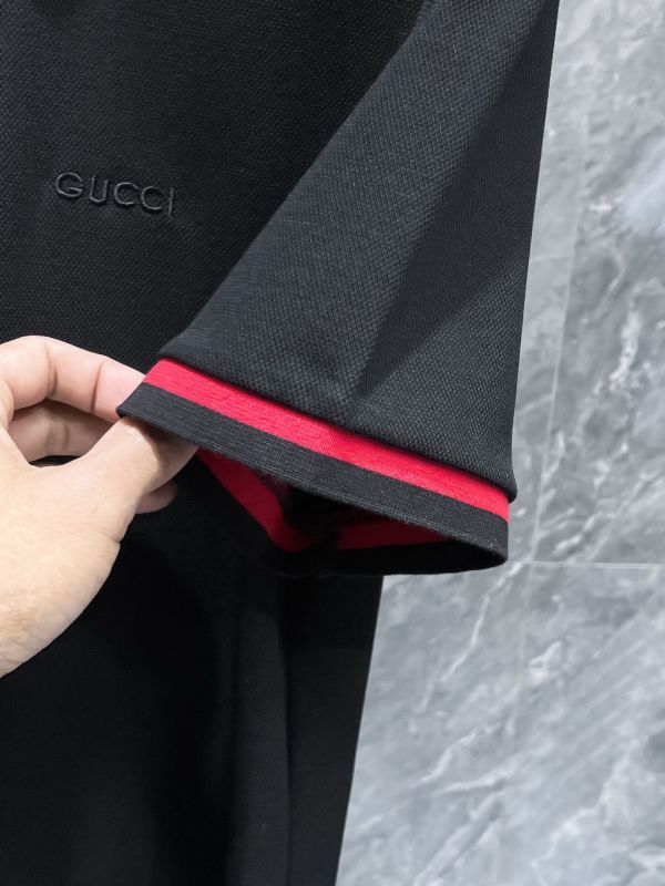 古馳夏季新款字母logo男士翻領Polo衫 