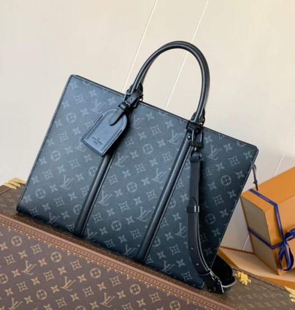 5黑花 Sac Plat Horizontal Zippé 公文包 