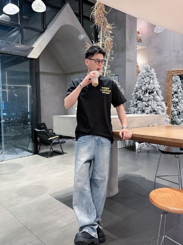 LV 春夏新款棉質圓領短袖T恤 