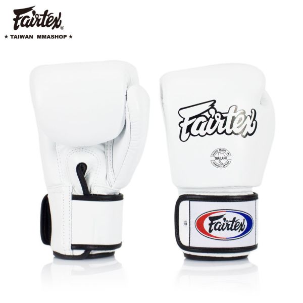 FAIRTEX BGV1真皮拳套-白 FAIRTEX BGV1 拳套,泰拳手套,拳擊手套推薦,真皮拳套高密度泡棉,拳擊手套保護,泰國製手工拳套,專業拳擊裝備,練習比賽拳套,拳套保護