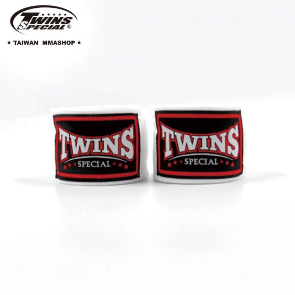 TWINS微彈手綁帶-白 手綁帶挑選,拳擊手綁帶,手綁帶推薦,手綁帶差異,護具,拳擊,泰拳,手綁帶,運動防護,HAND WRAPS