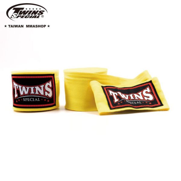 TWINS微彈手綁帶-黃 手綁帶挑選,拳擊手綁帶,手綁帶推薦,手綁帶差異,護具,拳擊,泰拳,手綁帶,運動防護,HAND WRAPS