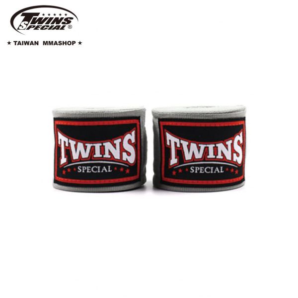 TWINS微彈手綁帶-灰 手綁帶挑選,拳擊手綁帶,手綁帶推薦,手綁帶差異,護具,拳擊,泰拳,手綁帶,運動防護,HAND WRAPS