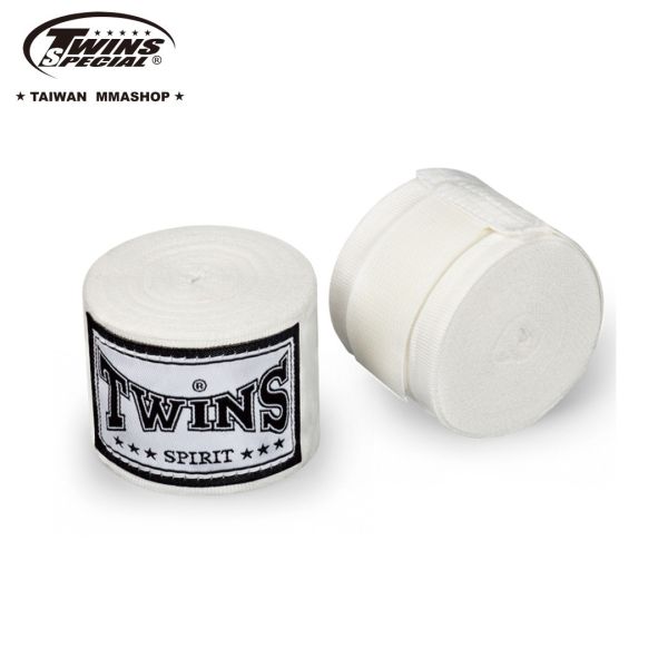 TWINS微彈手綁帶-白 手綁帶挑選,拳擊手綁帶,手綁帶推薦,手綁帶差異,護具,拳擊,泰拳,手綁帶,運動防護,HAND WRAPS