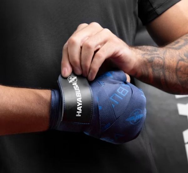 HAYABUSA LOGO手綁帶4.5M-藍 手綁帶,拳擊手綁帶,手綁帶推薦,立技運動,立技運動手綁帶