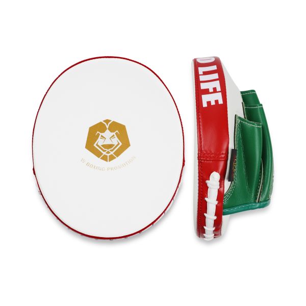 NO BOXING NO LIFE小靶-紅白綠 推薦靶具,NO BOXING NO LIFE, 小靶,靶具,剃刀靶,拳擊靶具,節奏靶,教練用