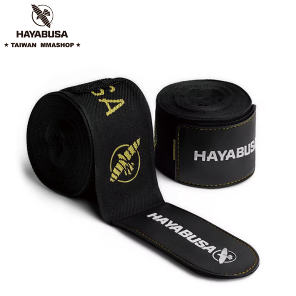 HAYABUSA LOGO手綁帶4.5M-黑金 手綁帶,拳擊手綁帶,手綁帶推薦,立技運動,立技運動手綁帶