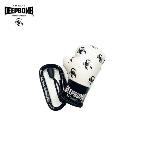 DEEPBOMB拳套鑰匙圈-白 格鬥禮物,生日禮物,交換禮物,拳套鑰匙圈,迷你拳套,DEEPBOMB