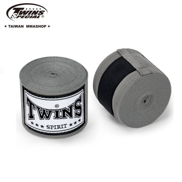 TWINS微彈手綁帶-灰 手綁帶挑選,拳擊手綁帶,手綁帶推薦,手綁帶差異,護具,拳擊,泰拳,手綁帶,運動防護,HAND WRAPS