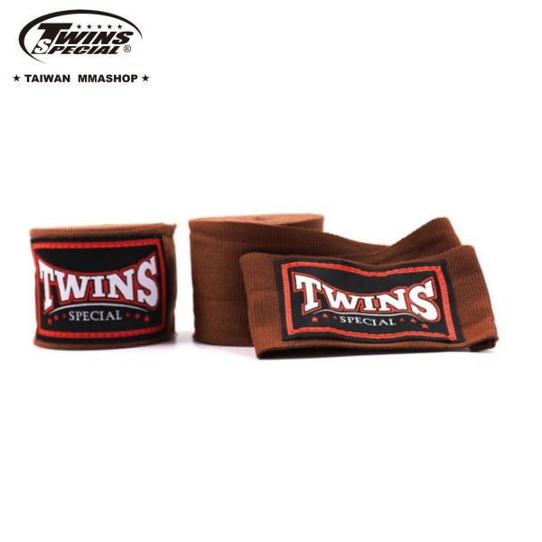 TWINS微彈手綁帶-棕 手綁帶挑選,拳擊手綁帶,手綁帶推薦,手綁帶差異,護具,拳擊,泰拳,手綁帶,運動防護,HAND WRAPS