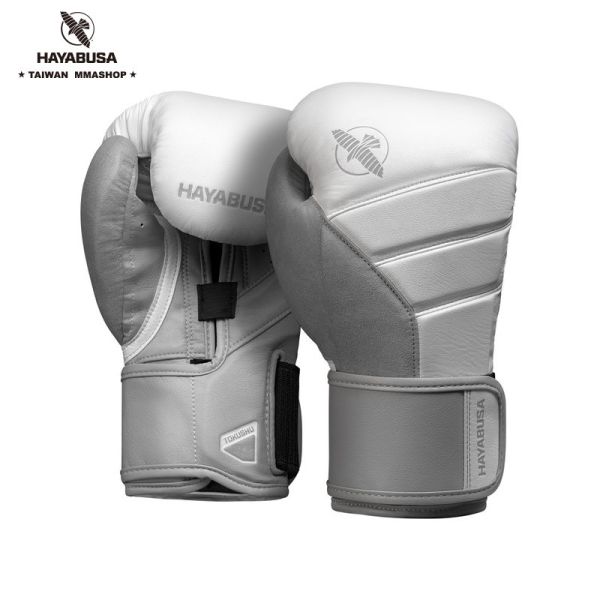 HAYABUSA T3拳套-白灰 拳擊手套,拳套推薦,HAYABUSA,新手拳套,高保護性拳套,拳套挑選