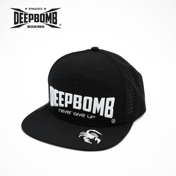 DEEPBOMB Commemorative Skateboard Cap DEEPBOMB, Commemorative Skateboard Cap, fighter cap, 3D embroidered logo, breathable mesh, black and white color scheme, stylish hat, sports cap