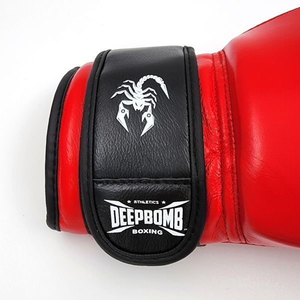 DEEPBOMB Lightning Boxing Gloves-red DEEPBOMB, boxing gloves, boxing gear, DEEPBOMB Lightning, White Boxing Gloves, High-Quality Combat Gear, Premium Boxing Gloves, Durable Training Gloves, Top-Quality Leather Gloves, Professional Boxing