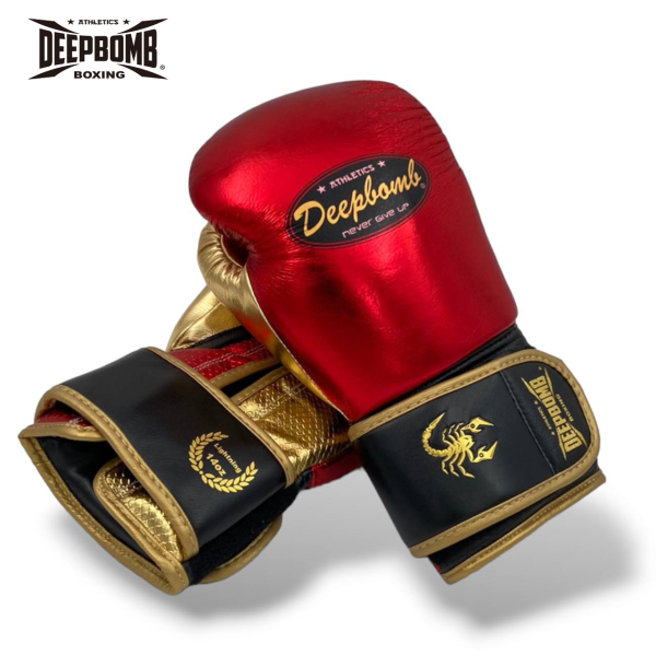 DEEPBOMB Lightning Boxing Gloves-red/black/gold 