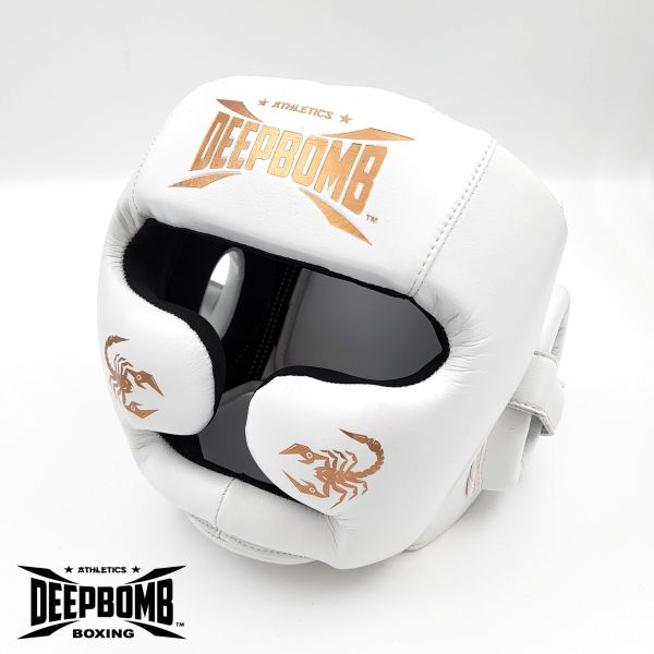 DEEPBOMB Head Guard-white/gold 