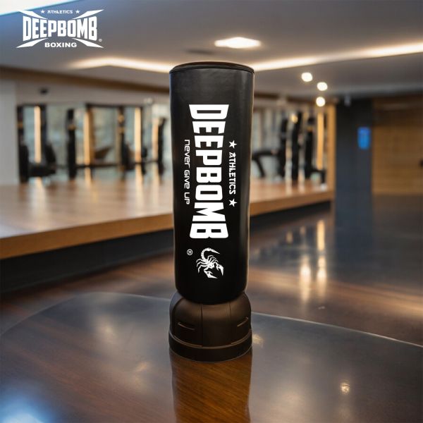 DEEPBOMB Standing Punching Bag-black/white DEEPBOMB standing punching bag, no drilling punching bag, home punching bag, gym punching bag, hotel gym equipment, luxury home gym, office fitness equipment, durable punching bag, standing punching b