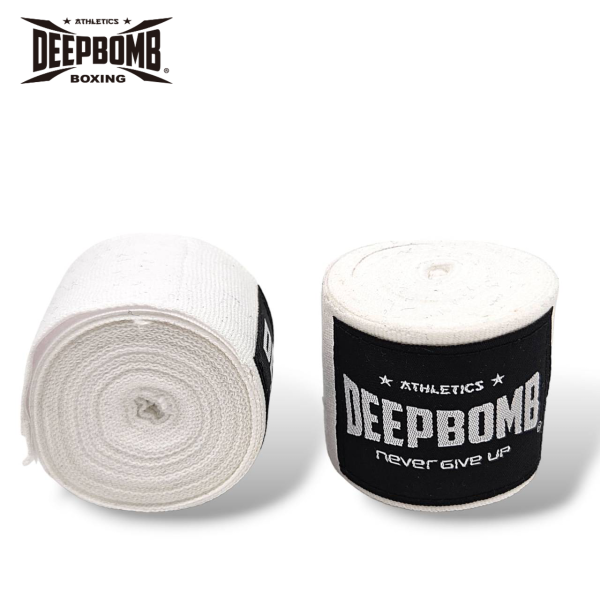DEEPBOMB Hand Wraps-white DEEPBOMB, Hand wraps, boxing, MUAY THAI, protective gear