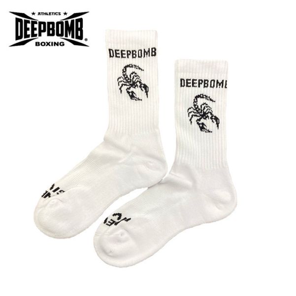 DEEPBOMB Socks-white DEEPBOMB, athletic socks, durable socks, odor-resistant socks, fresh and comfortable, sports journey, worry-free steps