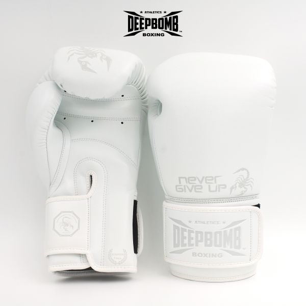 DEEPBOMB Kuroshio boxing gloves - white DEEPBOMB, boxing gloves, boxing gear, DEEPBOMB Kuroshio, White Boxing Gloves, High-Quality Combat Gear, Premium Boxing Gloves, Durable Training Gloves, Top-Quality Leather Gloves, Professional Boxing