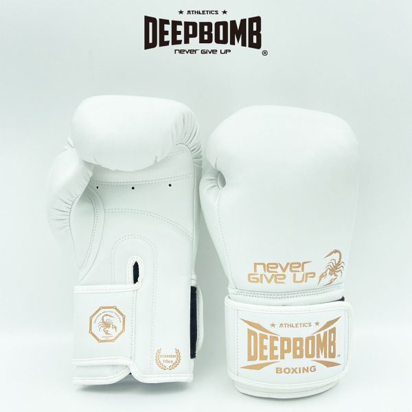 DEEPBOMB Kuroshio boxing gloves - white/gold DEEPBOMB,boxing gloves,boxing gear,DEEPBOMB Kuroshio,White gold Boxing Gloves,High-Quality Combat Gear,Premium Boxing Gloves,Durable Training Gloves,Top-Quality Leather Gloves,Professional Boxing Equi
