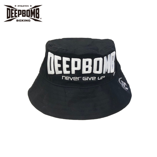 DEEPBOMB Commemorative Bucket Hat DEEPBOMB, Commemorative Bucket Hat, fighter cap, 3D embroidered logo, breathable mesh, black and white color scheme, stylish hat, sports cap