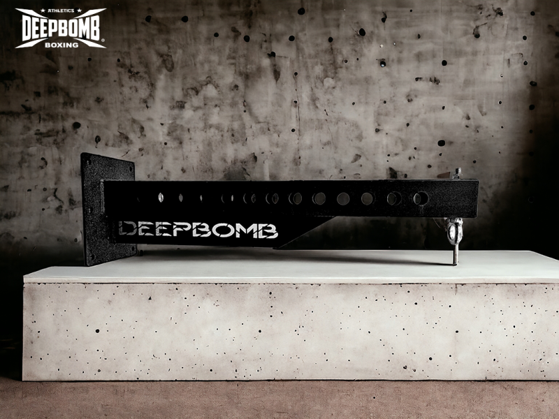 DEEPBOMB Multi-Functional Wall-Mounted Punching Bag Rack 