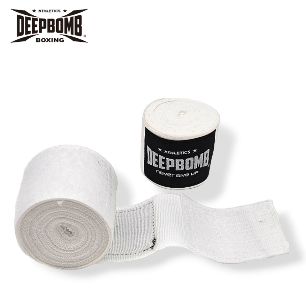 DEEPBOMB Hand Wraps-white DEEPBOMB, Hand wraps, boxing, MUAY THAI, protective gear