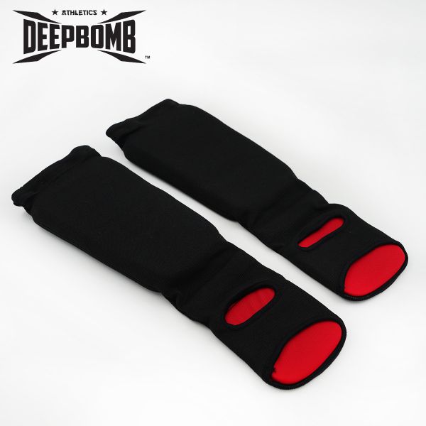 DEEPBOMB Cotton Shin Guards-black/gold 