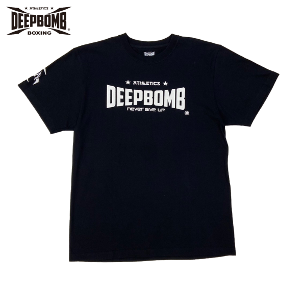 DEEPBOMB Classic Logo T-Shirt-black DEEPBOMB, Scorpion T-Shirt, MMA T-Shirt, athlete T-Shirt, training T-Shirt, comfortable T-Shirt, durable T-Shirt, perseverance, never give up, sports apparel