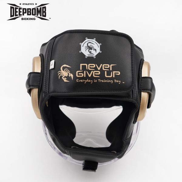 DEEPBOMB Face Shield Head Guard-black/gold 