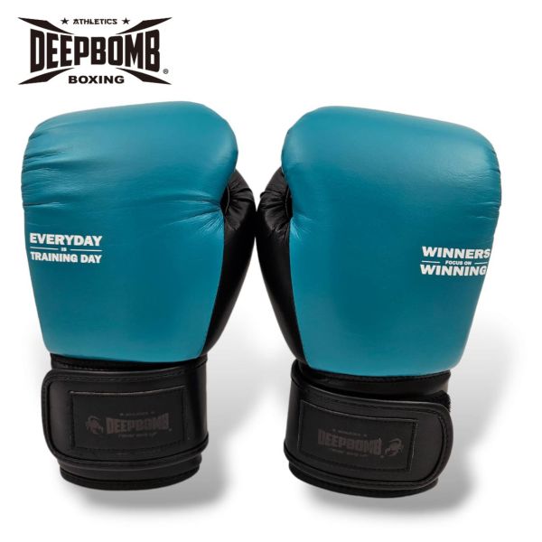 DEEPBOMB Hipster boxing gloves-teal DEEPBOMB Hipster Boxing Gloves, high-value boxing gloves, Muay Thai inspired gloves, handcrafted boxing gloves, odor-resistant boxing gloves, women’s boxing gloves, synthetic leather gloves, stylish b