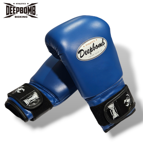 DEEPBOMB Lightning Boxing Gloves-blue DEEPBOMB, boxing gloves, boxing gear, DEEPBOMB Lightning, White Boxing Gloves, High-Quality Combat Gear, Premium Boxing Gloves, Durable Training Gloves, Top-Quality Leather Gloves, Professional Boxing