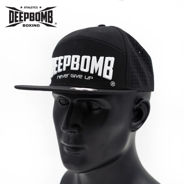 DEEPBOMB Commemorative Skateboard Cap DEEPBOMB, Commemorative Skateboard Cap, fighter cap, 3D embroidered logo, breathable mesh, black and white color scheme, stylish hat, sports cap