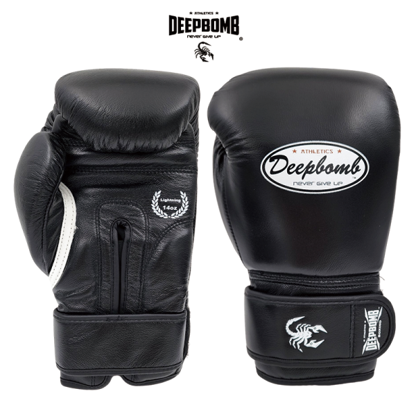 DEEPBOMB Lightning Boxing Gloves-black DEEPBOMB, boxing gloves, boxing gear, DEEPBOMB Lightning, White Boxing Gloves, High-Quality Combat Gear, Premium Boxing Gloves, Durable Training Gloves, Top-Quality Leather Gloves, Professional Boxing
