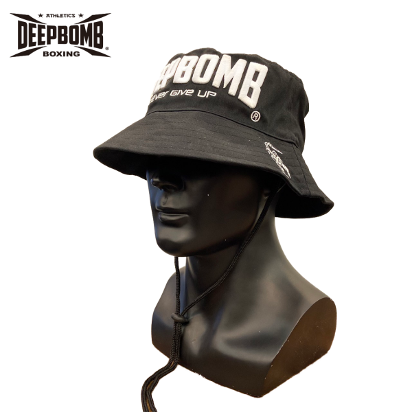 DEEPBOMB Commemorative Bucket Hat DEEPBOMB, Commemorative Bucket Hat, fighter cap, 3D embroidered logo, breathable mesh, black and white color scheme, stylish hat, sports cap