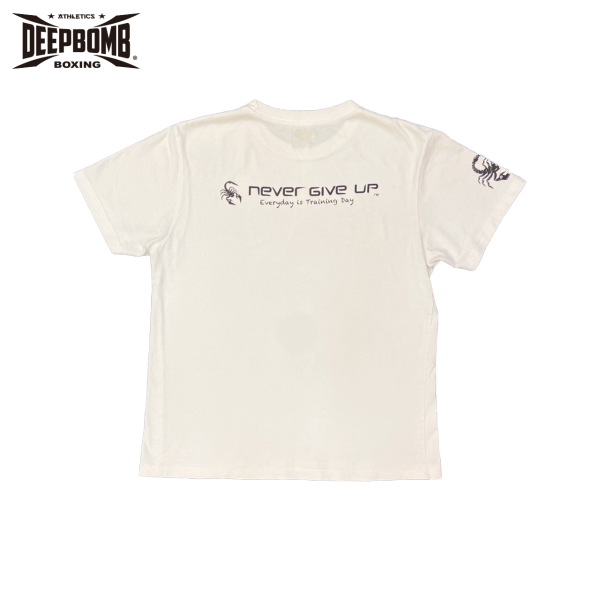 DEEPBOMB Classic Logo T-Shirt-white DEEPBOMB, Scorpion T-Shirt, MMA T-Shirt, athlete T-Shirt, training T-Shirt, comfortable T-Shirt, durable T-Shirt, perseverance, never give up, sports apparel
