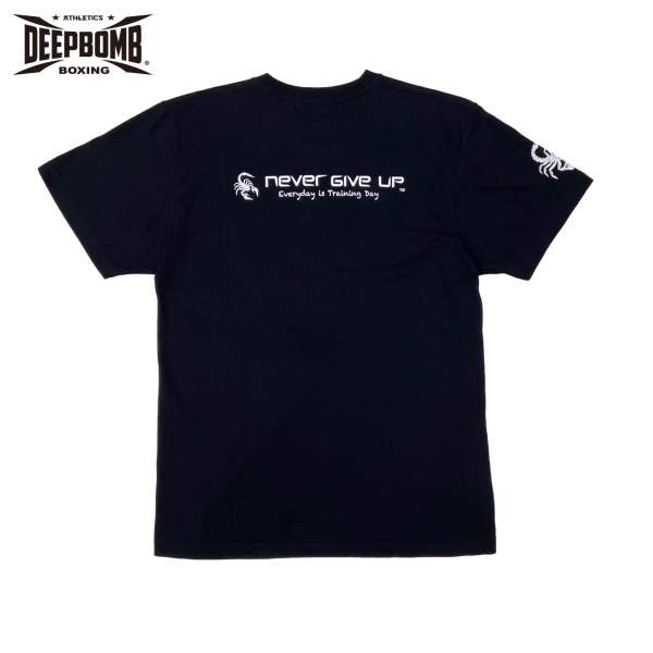 DEEPBOMB Classic Logo T-Shirt-black DEEPBOMB, Scorpion T-Shirt, MMA T-Shirt, athlete T-Shirt, training T-Shirt, comfortable T-Shirt, durable T-Shirt, perseverance, never give up, sports apparel