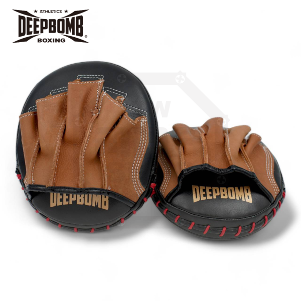 DEEPBOMB Top-Grain Leather Micro Focus Mitt-black/gold 