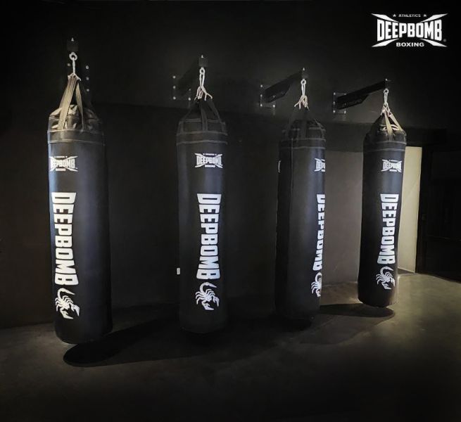 DEEPBOMB Multi-Functional Wall-Mounted Punching Bag Rack 