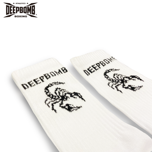 DEEPBOMB Socks-white DEEPBOMB, athletic socks, durable socks, odor-resistant socks, fresh and comfortable, sports journey, worry-free steps
