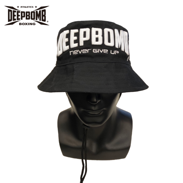 DEEPBOMB Commemorative Bucket Hat DEEPBOMB, Commemorative Bucket Hat, fighter cap, 3D embroidered logo, breathable mesh, black and white color scheme, stylish hat, sports cap