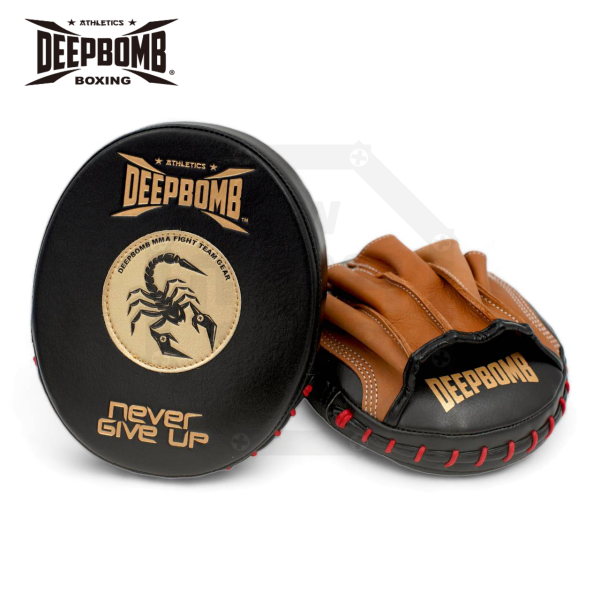 DEEPBOMB Top-Grain Leather Micro Focus Mitt-black/gold 