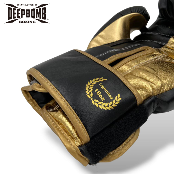 DEEPBOMB Lightning Boxing Gloves-black/gold 